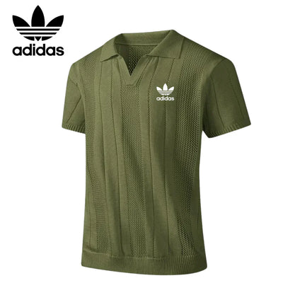 AD™ Retro-Strick-Poloshirt