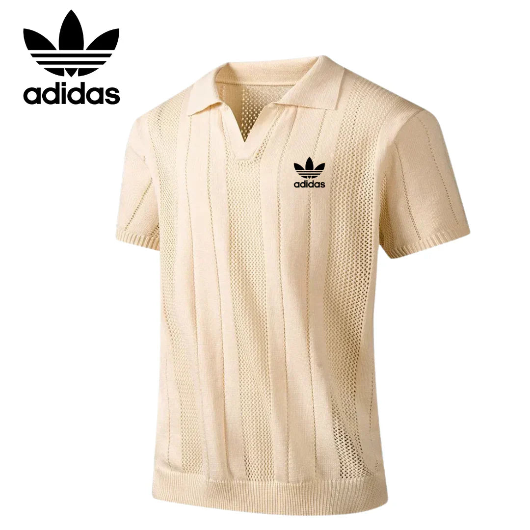 AD™ Retro-Strick-Poloshirt