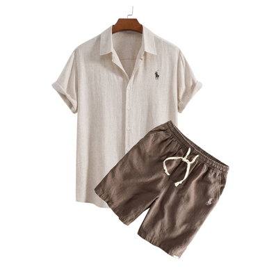 RL™ - Premium Leinenhemd &amp; Shorts Set