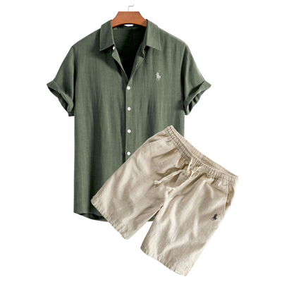 RL™ - Premium Leinenhemd &amp; Shorts Set