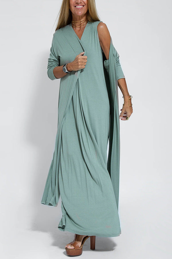 Kleid mit Schlankheitseffekt und GRATIS-WESTE | DRESSHOOD™